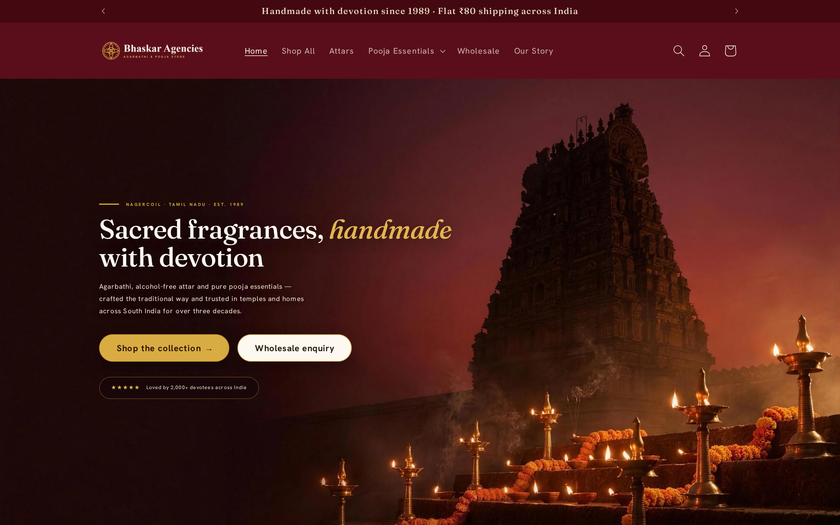 Bhaskar Agencies · Pooja Products